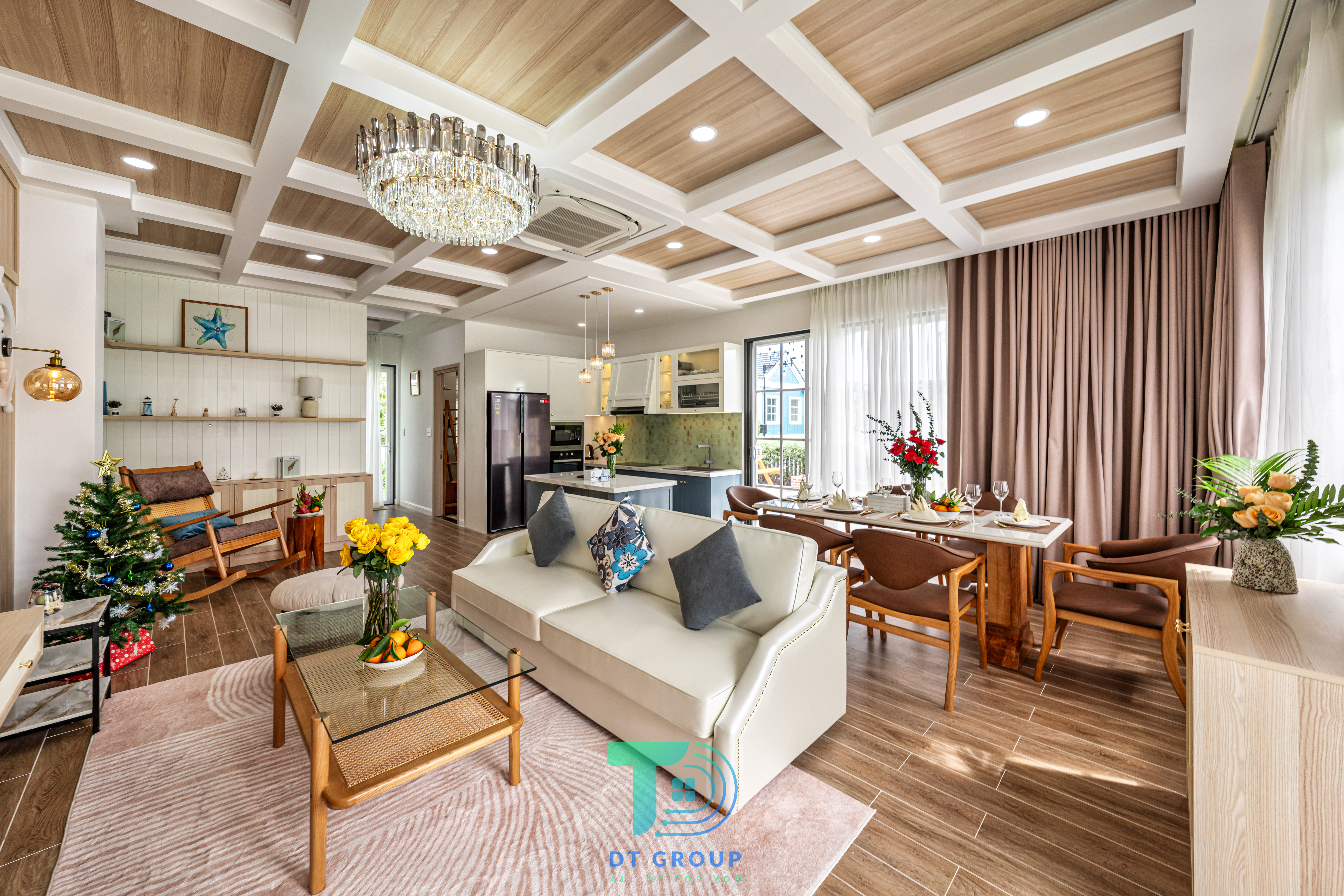 Thi công nội thất biệt thự bán cổ điển đẳng cấp tại Novaworld Phan Thiết